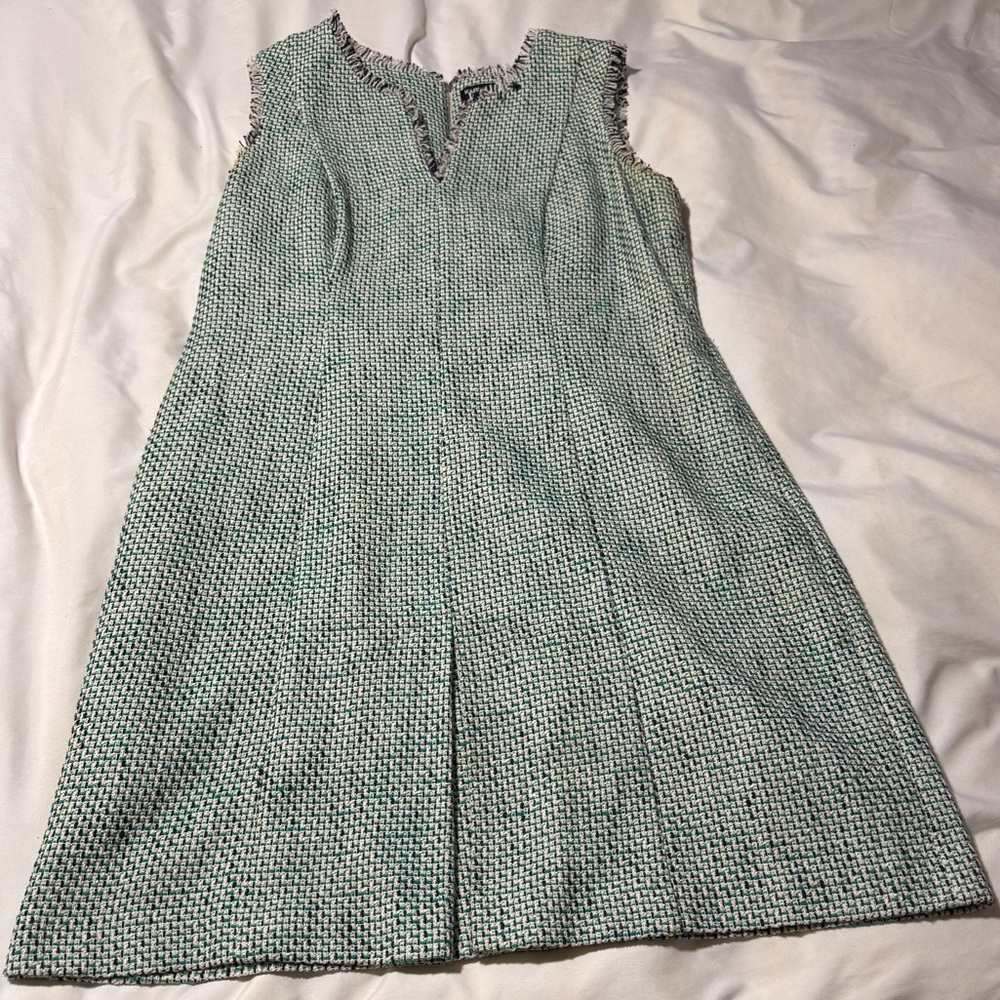 Karl Lagerfeld Green Tweed Midi Dress